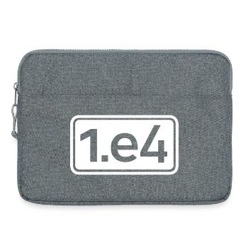 1.e4 Schach Eröffnung Schachverein Team Symbol - Laptoptasche 15" - Grau meliert - Vorne