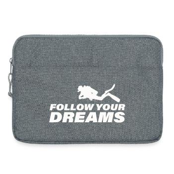 FOLLOW YOUR DREAMS - Laptoptasche 15" - Grau meliert - Vorne