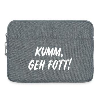 Komm geh fott! - Laptoptasche 15" - Grau meliert - Vorne