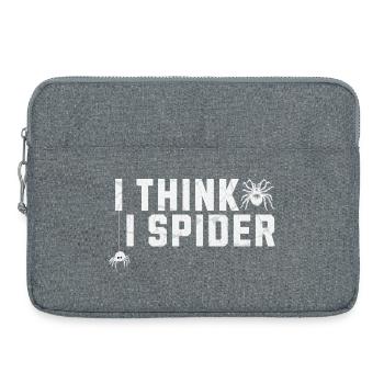 I Think I Spider Denglisch Spinnen Illustration - Laptoptasche 15" - Grau meliert - Vorne