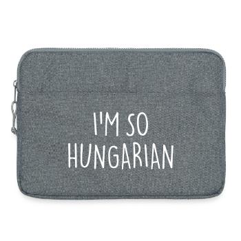 I'M SO HUNGARIAN Ungarisch Ungarn - Laptoptasche 15" - Grau meliert - Vorne