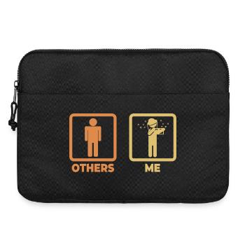 Imker Strichfiguren - Laptoptasche 15" - Schwarz - Vorne