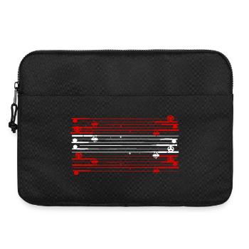 Österreich Flagge aus Angelruten Angler Fischen - Laptoptasche 15" - Schwarz - Vorne