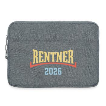 Rentner 2026 (Rente / Ruhestand / Konkav / 3C) - Laptoptasche 15" - Grau meliert - Vorne