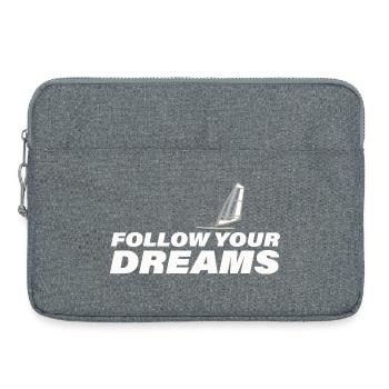 FOLLOW YOUR DREAMS - Laptoptasche 15" - Grau meliert - Vorne