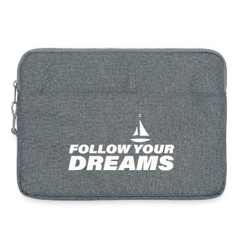 FOLLOW YOUR DREAMS - Laptoptasche 15" - Grau meliert - Vorne