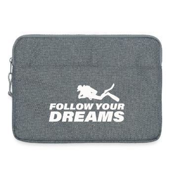 FOLLOW YOUR DREAMS - Laptoptasche 15" - Grau meliert - Vorne