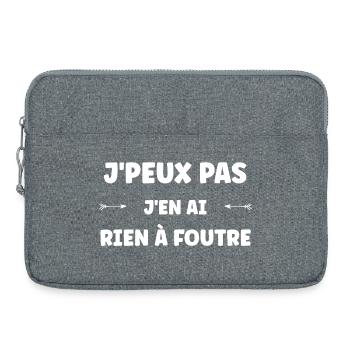 rien à foutre - Sacoche pour ordinateur portable 15 pouces - gris chiné - Devant