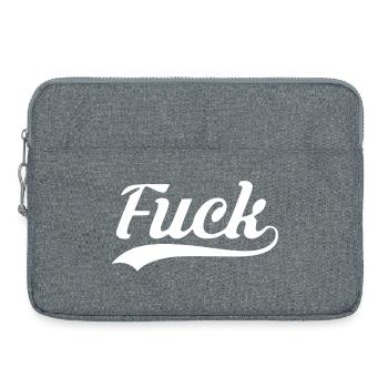 Merde au Rétro Script - Sacoche pour ordinateur portable 15 pouces - gris chiné - Devant