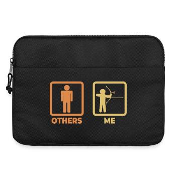 Bogenschütze Strichmännchen - Laptoptasche 15" - Schwarz - Vorne
