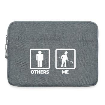Bonhomme bâton de fermier - Sacoche pour ordinateur portable 15 pouces - gris chiné - Devant