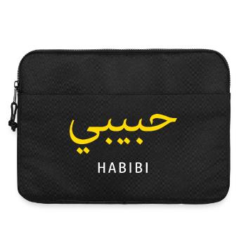 Habibi Gold Arabic Script Tee - Laptop bag 15" - black - Front