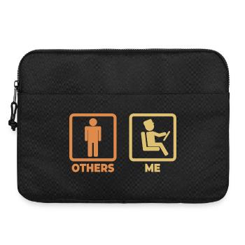 Busfahrer Strichmännchen - Laptoptasche 15" - Schwarz - Vorne