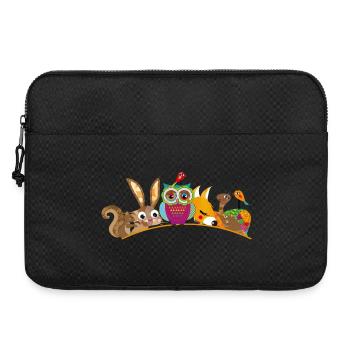 huit animaux de la forêt - Sacoche pour ordinateur portable 15 pouces - noir - Devant