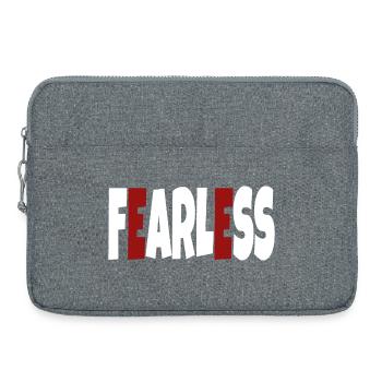 Fearless - simple text - Laptop bag 15" - heather grey - Front