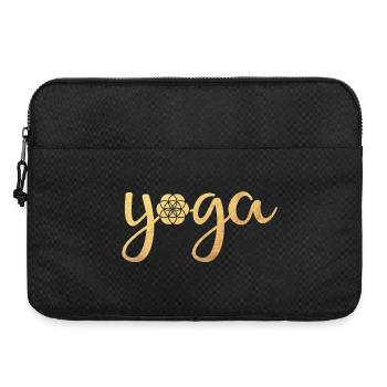Meditation Quote Yoga Namaste om Flower of Life - Laptop bag 15" - black - Front