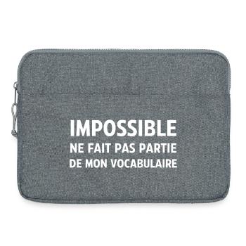 Impossible ne fait pas partie de mon vocabulaire - Sacoche pour ordinateur portable 15 pouces - gris chiné - Devant