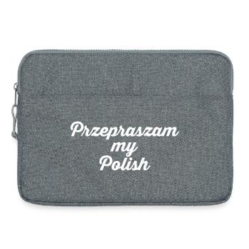 Poland Language Polnisch - Laptoptasche 15" - Grau meliert - Vorne