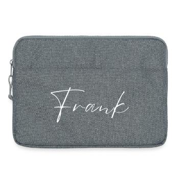 Frank Name T-Shirt Geschenk Für Männer - Laptoptasche 15" - Grau meliert - Vorne