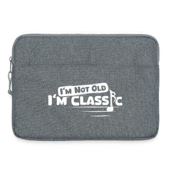 musique classique, dictons amusants, musiciens, orchestre - Sacoche pour ordinateur portable 15 pouces - gris chiné - Devant