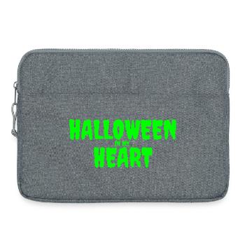 Halloween dans mon coeur Typographie Design - Sacoche pour ordinateur portable 15 pouces - gris chiné - Devant