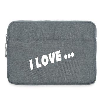 I LOVE ... - Laptop bag 15" - heather grey - Front
