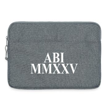 Abi 2025 - Abitur - Römische Ziffern - Latein - Laptoptasche 15" - Grau meliert - Vorne