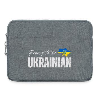 Stolzer Ukrainer, ich liebe die Ukraine - Laptoptasche 15" - Grau meliert - Vorne