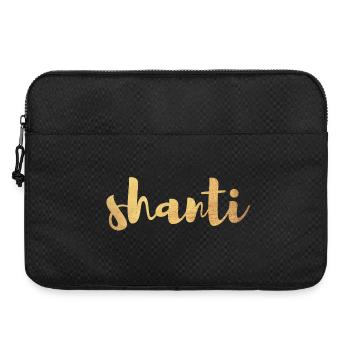 Shanti Gold Tranquility Yoga Peace om Namaste Buddhism - Laptop bag 15" - black - Front