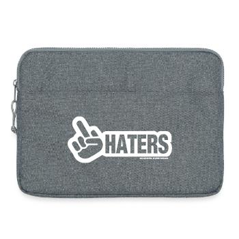 Haters Peace Zeichen Design - Laptoptasche 15" - Grau meliert - Vorne