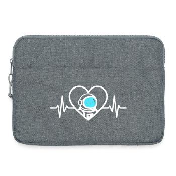 Astronaut Heart Cosmos Weltraumhelm - Laptoptasche 15" - Grau meliert - Vorne