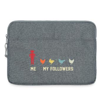 ich meine follower Hühner  - Laptoptasche 15" - Grau meliert - Vorne
