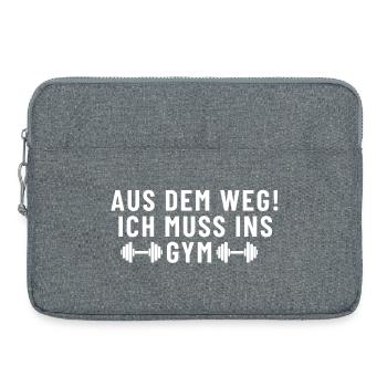 Dégagez! Je dois aller à la salle de sport - Sacoche pour ordinateur portable 15 pouces - gris chiné - Devant