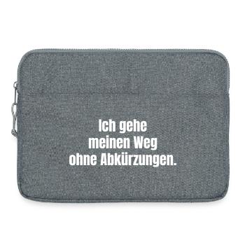 Mon chemin sans raccourcis - Sacoche pour ordinateur portable 15 pouces - gris chiné - Devant