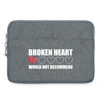 Broken Heart ne recommanderait pas Anti Valentine - Sacoche pour ordinateur portable 15 pouces - gris chiné - Devant