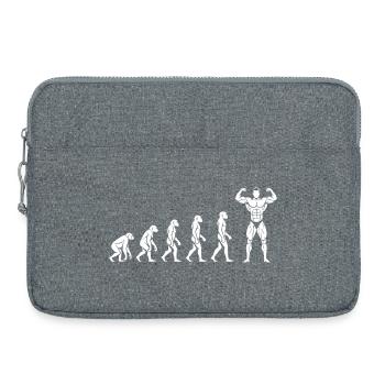 Evolution zur Kraft – Motivation pur - Laptoptasche 15" - Grau meliert - Vorne