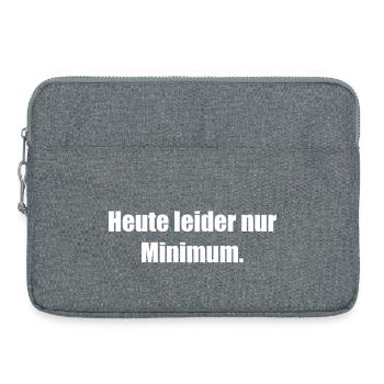 Heute Leider Nur Minimum - Laptoptasche 15" - Grau meliert - Vorne
