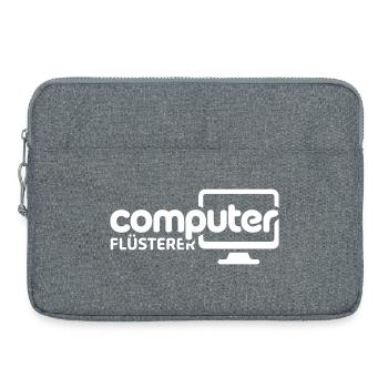 Computer Flüsterer Monitor-Illustration - Laptoptasche 15" - Grau meliert - Vorne