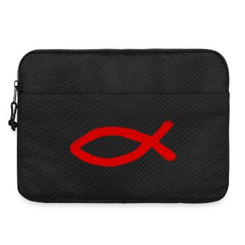 Jésus poisson Ichthys poisson poisson poisson - Sacoche pour ordinateur portable 15 pouces - noir - Devant