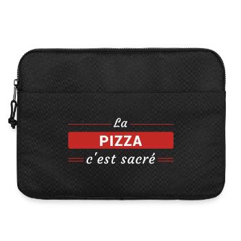 La Pizza, c'est Sacré - Sacoche pour ordinateur portable 15 pouces - noir - Devant