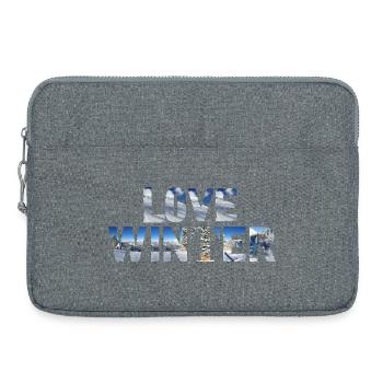 Love Winter - Skiing Winter Sports - Laptoptasche 15" - Grau meliert - Vorne