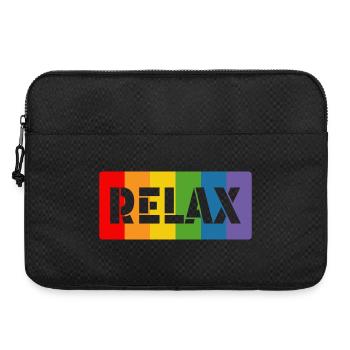 lgbt Tshirt arc-en-ciel RELAX LGBT lgbtqi queer - Sacoche pour ordinateur portable 15 pouces - noir - Devant
