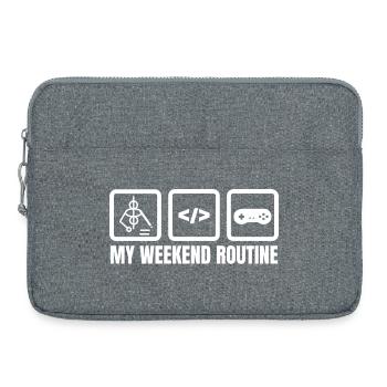 Ma routine du week-end - Sacoche pour ordinateur portable 15 pouces - gris chiné - Devant