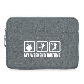 Ma routine du week-end - Sacoche pour ordinateur portable 15 pouces - gris chiné - Devant