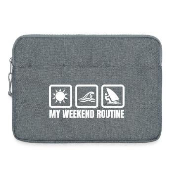Ma routine du week-end - Sacoche pour ordinateur portable 15 pouces - gris chiné - Devant
