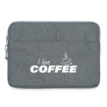 I LOVE COFFEE - Laptoptasche 15" - Grau meliert - Vorne