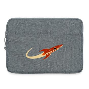 Red Space Rocket - Laptop bag 15" - heather grey - Front