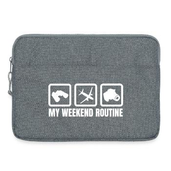 Airplane Lovers Weekend - Laptop bag 15" - heather grey - Front