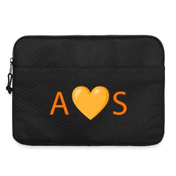 Forme de cœur audacieuse avec motif de lettrage - Sacoche pour ordinateur portable 15 pouces - noir - Devant