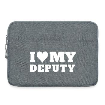 J’adore mon adjoint - Sacoche pour ordinateur portable 15 pouces - gris chiné - Devant